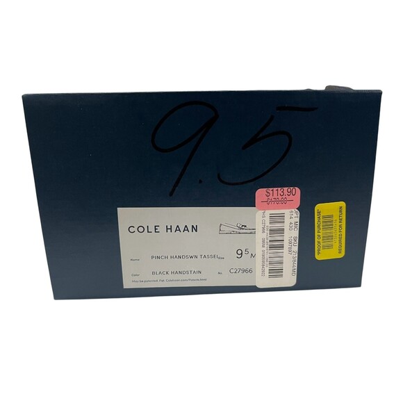 Cole Haan Men\'s Black Leather Pinch Handsewn Tassel Loafer  Size 9.5  NIB No Lid main image 9